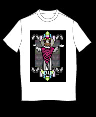 "Jesus Stained Glass 2" tshirt