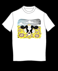 "Cow And Flowers" tshirt