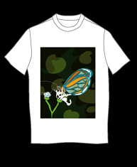 "Butterfly On Flower" tshirt
